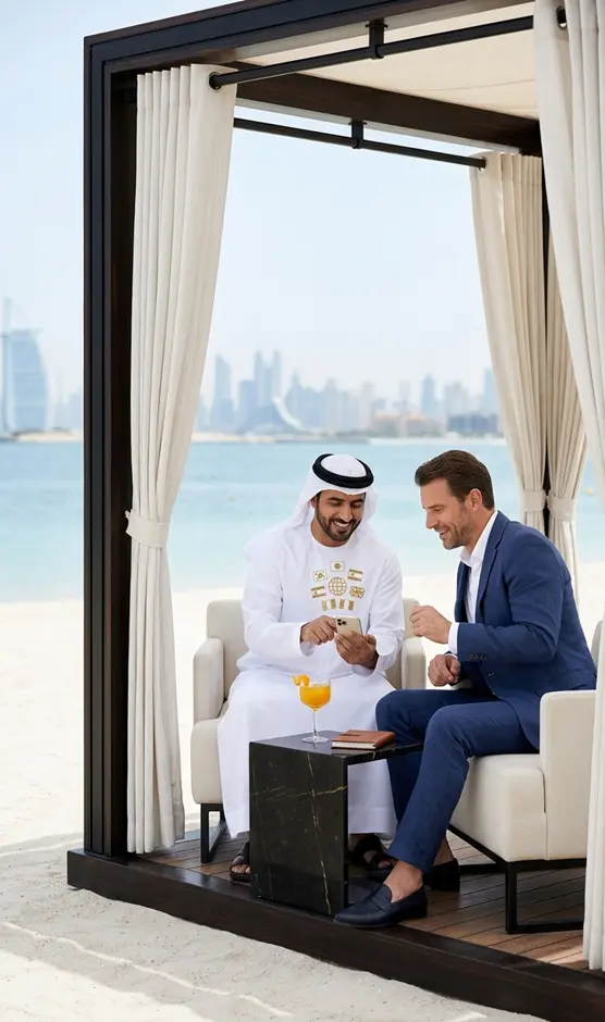 Digital menu for beach resorts