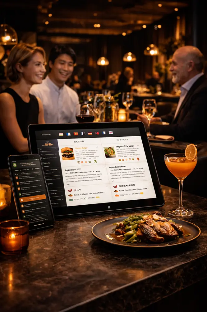 Digital menu for restaurants